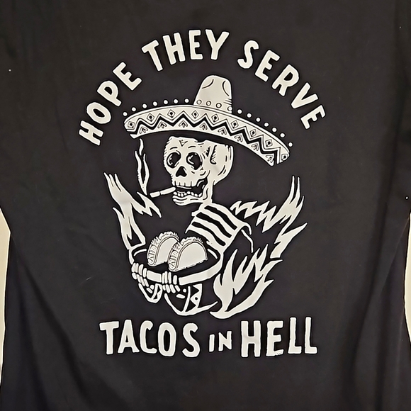 Serve Tacos in Hell tshirt design on back XL - Picture 1 of 3
